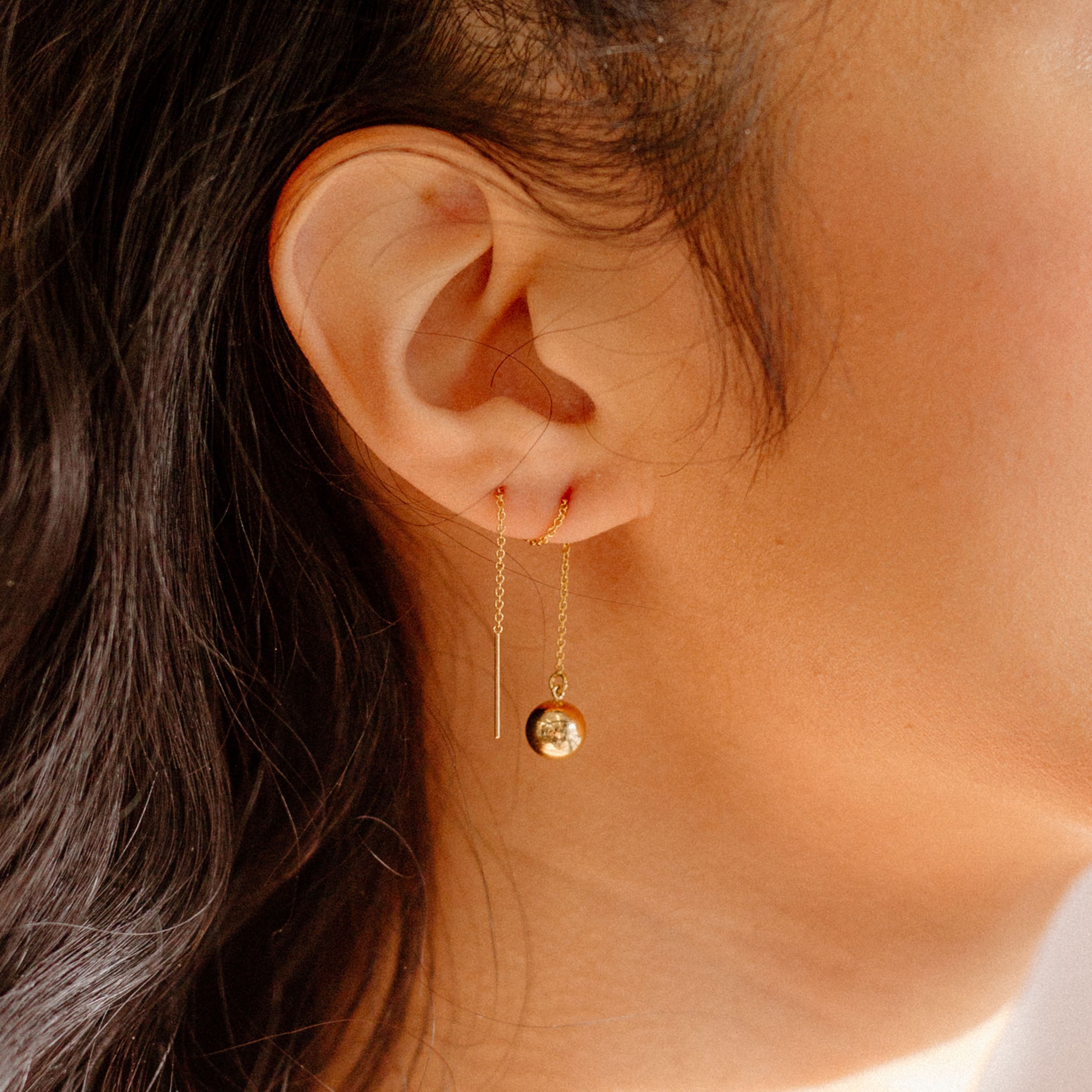 22 Nice-Ish Pieces Of Jewelry You'll Wear Every Day | Thread earrings,  Earings piercings, Ear climbers earrings